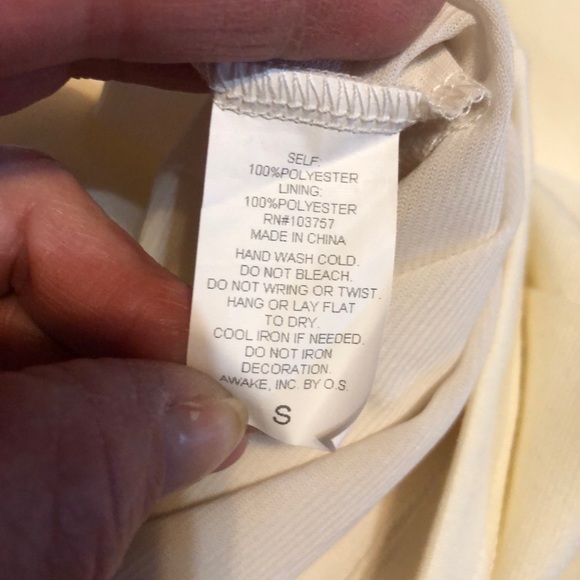 NWT Awake Couture Cream Beaded Mini Cocktail Dress - Picture 7 of 8